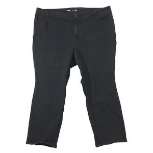 Old Navy Jeans Women's Plus Size 26 Short Denim Black Straight High Rise 46x27